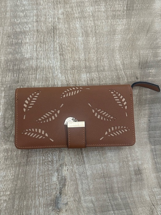 Vagabond Goods Handbags - Vagabond Goods Brown Leaf Cutout Wallet | “Sea La Vie” Embossing